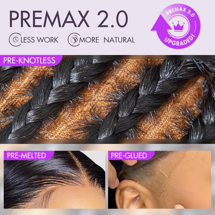 PreMax 2.0 Wigs | Nature Max Yaki Straight Ear-to-ear Glueless 13x5 Frontal HD Lace C Part Wig - Image 3