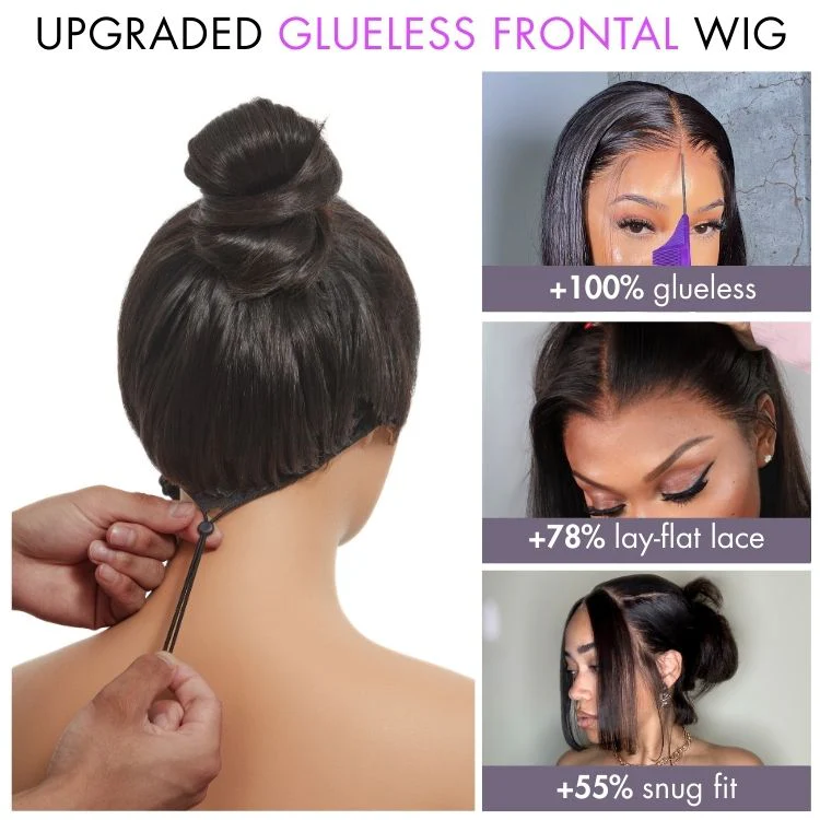 PreMax Wigs - 180% Density Body Wave / Straight Glueless 13x4 Frontal Lace Long Wig Pre-Cut Lace - Image 14