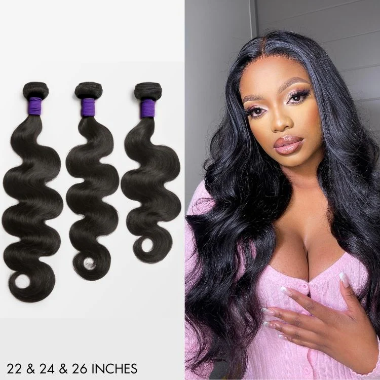 Upgraded Brazilian Hair | 3pcs Body Wave 100% Virgin Human Hair Bundles - Image 9