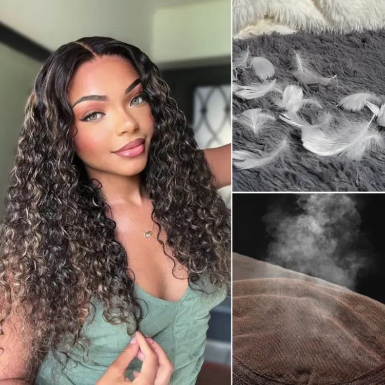 AiryFit™ Scalp Care Wigs | Effortless Water Wave Snugfit Glueless 5x5 Closure Pre-Cut Lace Curly Wig - Image 5