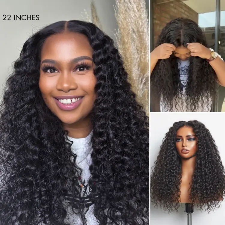 AiryFit™ Scalp Care Wigs | Effortless Water Wave Snugfit Glueless 5x5 Closure Pre-Cut Lace Curly Wig - Image 8