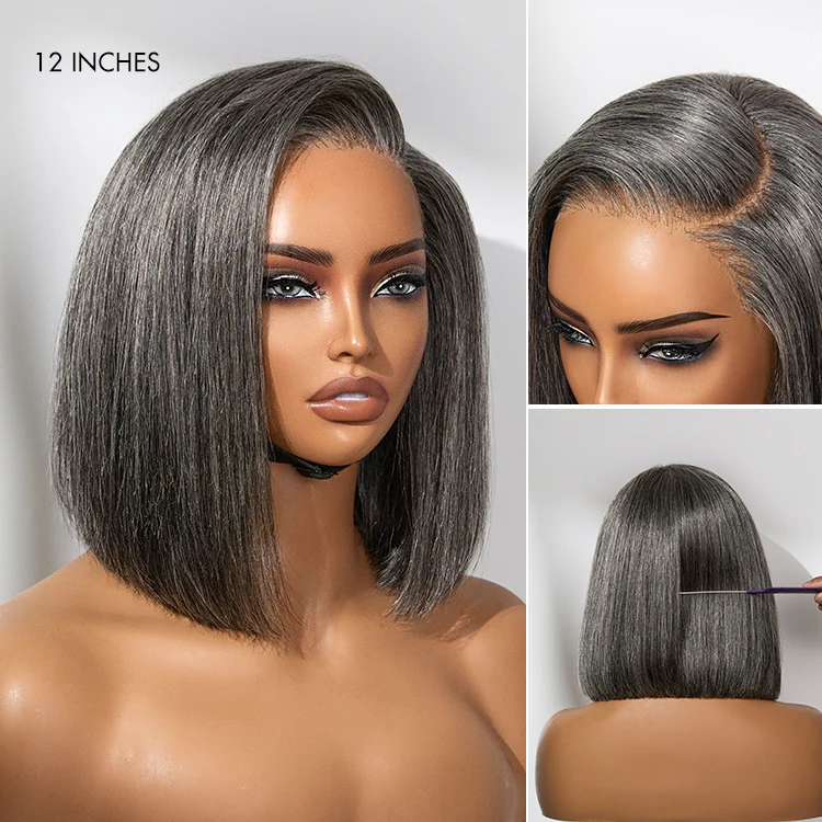 AiryFit™ Scalp Care Wigs | Silky Blunt Cut Bob Snugfit Glueless Minimalist HD Lace Short Wig Pre-Cut Lace - US Only - Image 10
