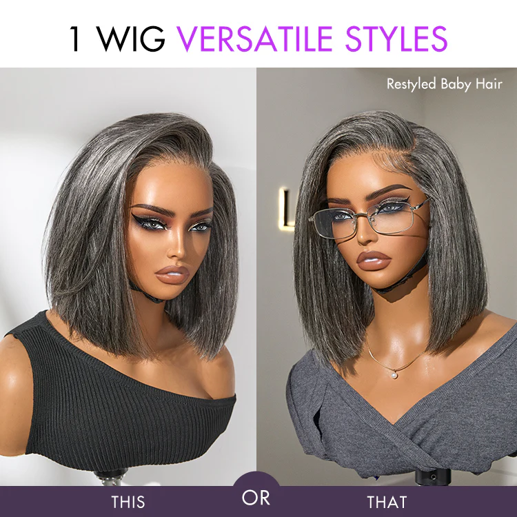 AiryFit™ Scalp Care Wigs | Silky Blunt Cut Bob Snugfit Glueless Minimalist HD Lace Short Wig Pre-Cut Lace - US Only - Image 12