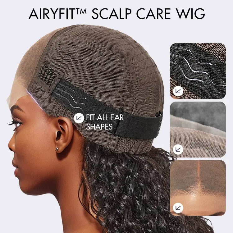 AiryFit™ Scalp Care Wigs | Silky Blunt Cut Bob Snugfit Glueless Minimalist HD Lace Short Wig Pre-Cut Lace - US Only - Image 4