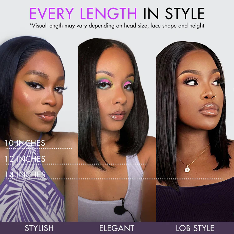 AiryFit™ Scalp Care Wigs | Silky Blunt Cut Bob Snugfit Glueless Minimalist HD Lace Short Wig Pre-Cut Lace - US Only - Image 7