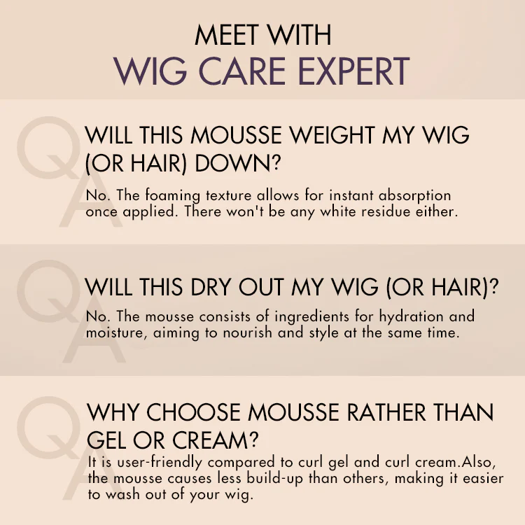 US Only | Wig Curl Mousse with Coconut Oil & Shea, Bounceable Curls, Strong Hold, Frizz Control Styling - Image 7
