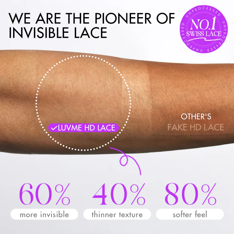 Blonde Highlight Short Curly Glueless Minimalist HD Lace Human Hair Wig - Image 4