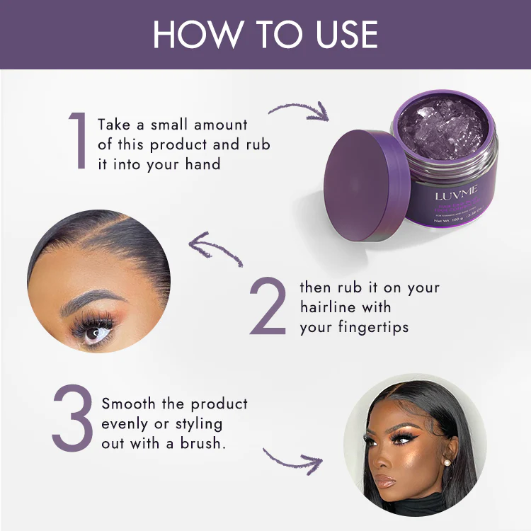 US Only | 1pc Edge Control Gel, 24h Long-Lasting Hold, for Flyaways and Sleek Styles - Image 6