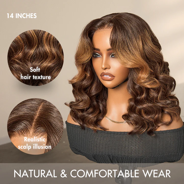 Luvme Hair 180% Density Elegant Chocolate Brown Loose Wave Minimalist HD Lace Glueless Wig Pre-Cut Lace - US Only - Image 3