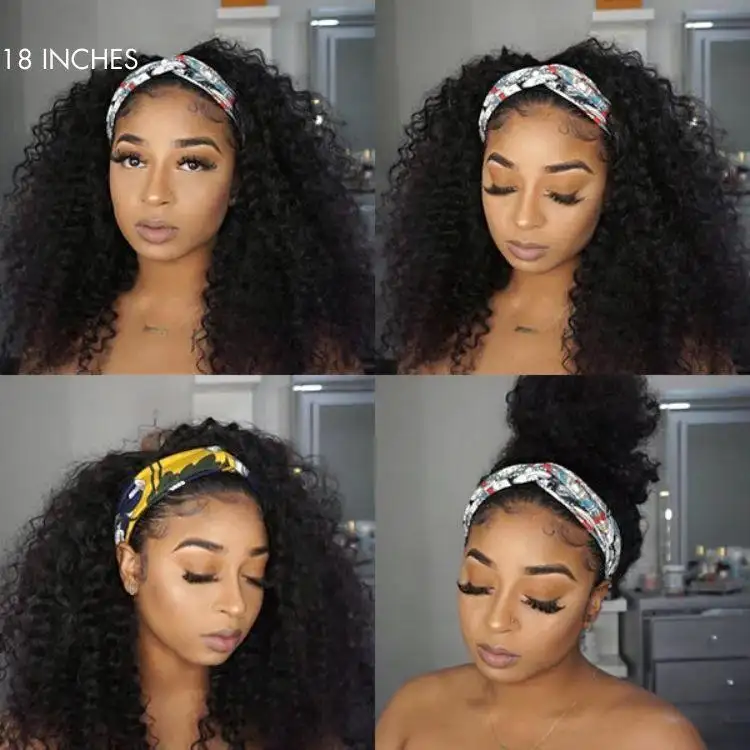 Exclusive Sale | Black Deep Wave Headband Wig (Get Free Trendy Headbands) - Image 6