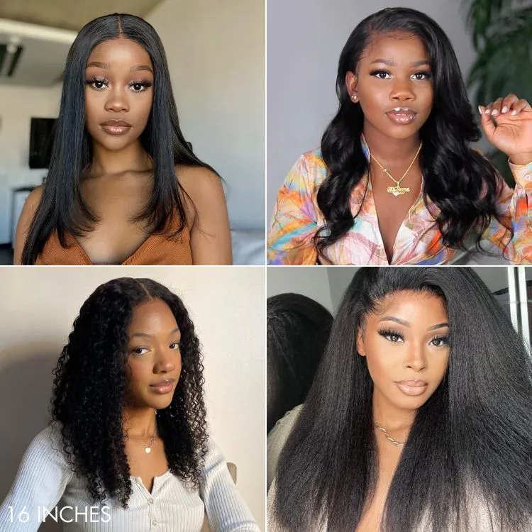 Exclusive Sale | Body Wave / Straight / Kinky / Deep Wave Human Hair U Part Wig - Image 11