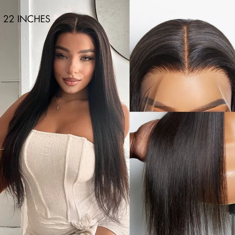 Exclusive Sale | Luvme Hair Full Lace Classy Natural Black Body Wave / Straight Free Parting Half Up Half Down Wig - Image 14