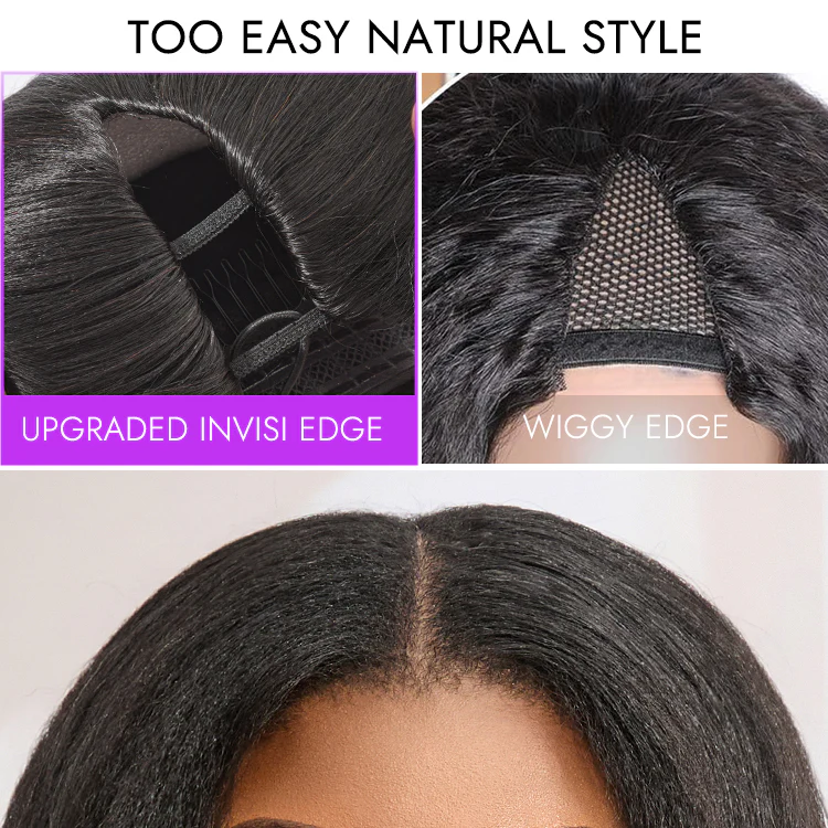 Exclusive Sale | Luvme Too Easy Texture 180% Density Yaki Straight Glueless V Part Flexi-Fit Drawstring Wig Beginner Friendly - Image 3