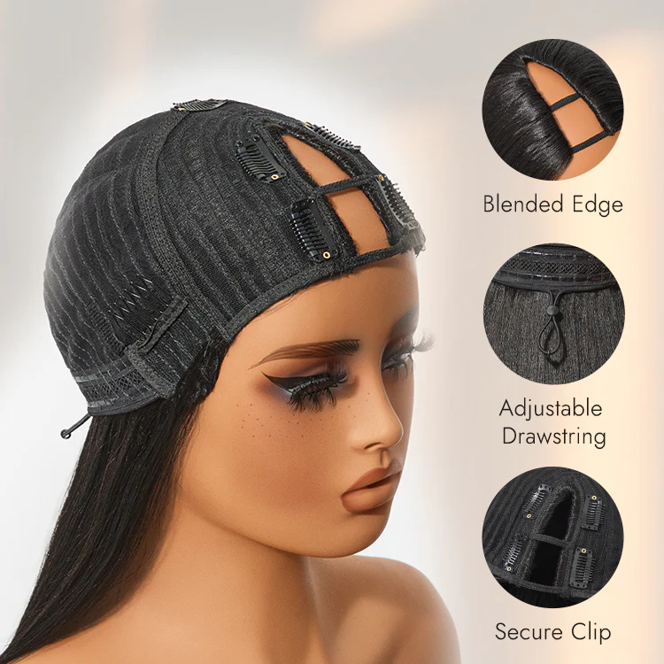 Exclusive Sale | Luvme Too Easy Texture 180% Density Yaki Straight Glueless V Part Flexi-Fit Drawstring Wig Beginner Friendly - Image 8