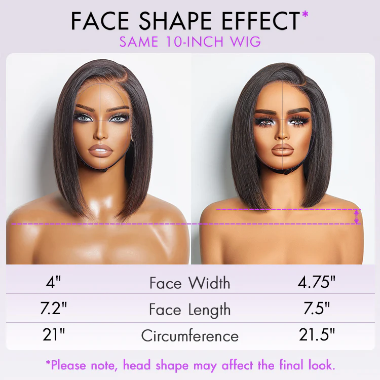 Exclusive Sale | PreMax Super Natural Hairline Silky Blunt Cut Bob Glueless 13x4 Frontal Lace Human Hair Short Wig Pre-Cut Lace - Image 15