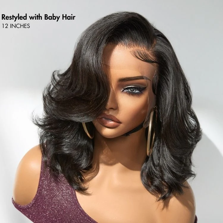 PreMax Wigs - Honey Brown with Blonde Highlights / Natural Black Bouncy Body Wave Glueless 13x4 Frontal Lace Human Hair Wig - Image 5