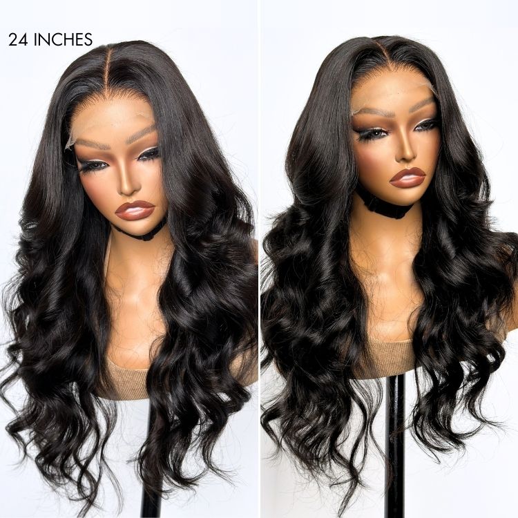 Jet Black Loose Body Wave Glueless 5x5 Closure Lace Wig 100% Human Hair - Image 10