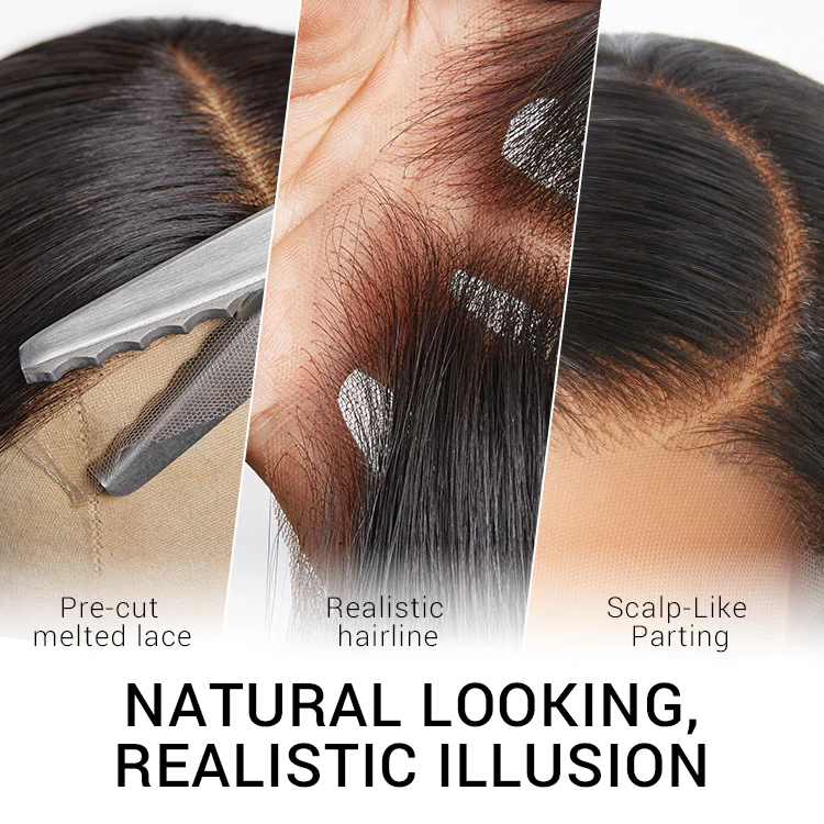 Jet Black Loose Body Wave Glueless 5x5 Closure Lace Wig 100% Human Hair - Image 13