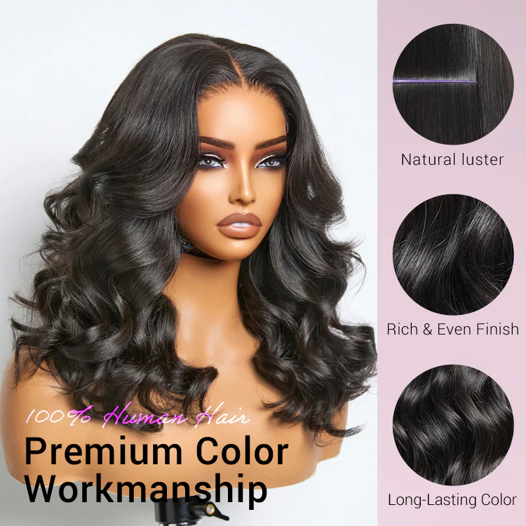 Jet Black Loose Body Wave Glueless 5x5 Closure Lace Wig 100% Human Hair - Image 5