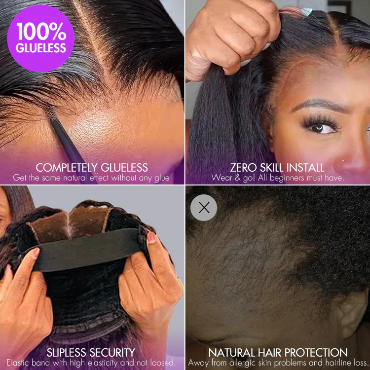 Jet Black Loose Body Wave Glueless 5x5 Closure Lace Wig 100% Human Hair - Image 7