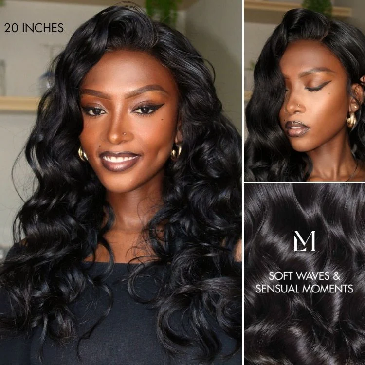 Jet Black Loose Body Wave Glueless 5x5 Closure Lace Wig 100% Human Hair - Image 9
