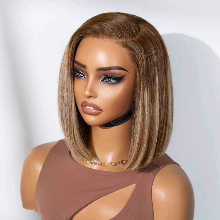 Luvme All-Day Comfort™ Wig Highlight Blunt Cut Bob Glueless Minimalist HD Lace Wig Pre-Cut Lace - Image 7