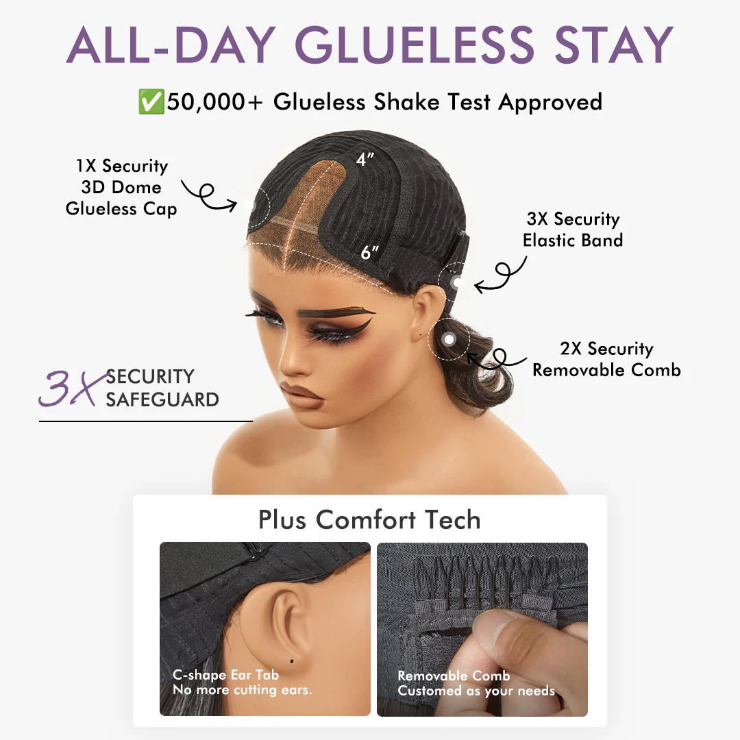 Luvme All-Day Comfort™ Wig Blonde Highlight Loose Wave Glueless Minimalist HD Lace T Part Wig Pre-Cut Lace - Image 7