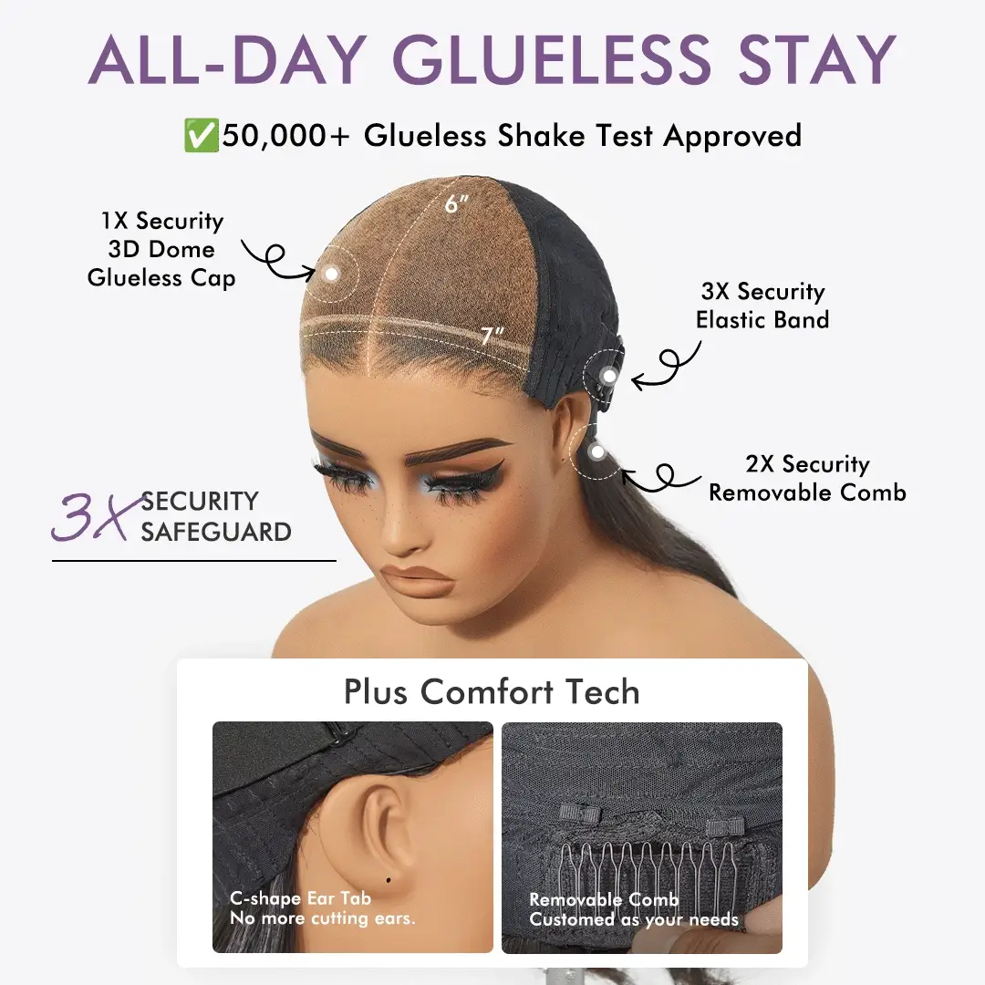 Luvme All-Day Comfort™ Wig 180% Density Sun-Kissed Blonde Ombre Highlight Loose Body Wave Glueless 7x6 Closure HD Lace Wig Pre-Cut Lace - Image 10