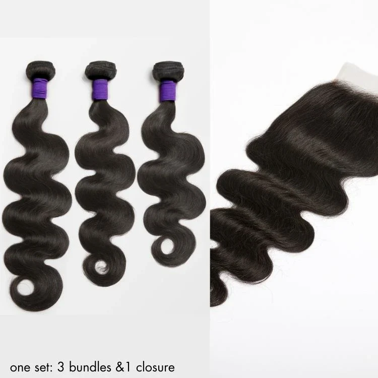 Upgraded Brazilian Hair Body Wave 3 Bundles with 5x5 HD Lace Closure - Image 6