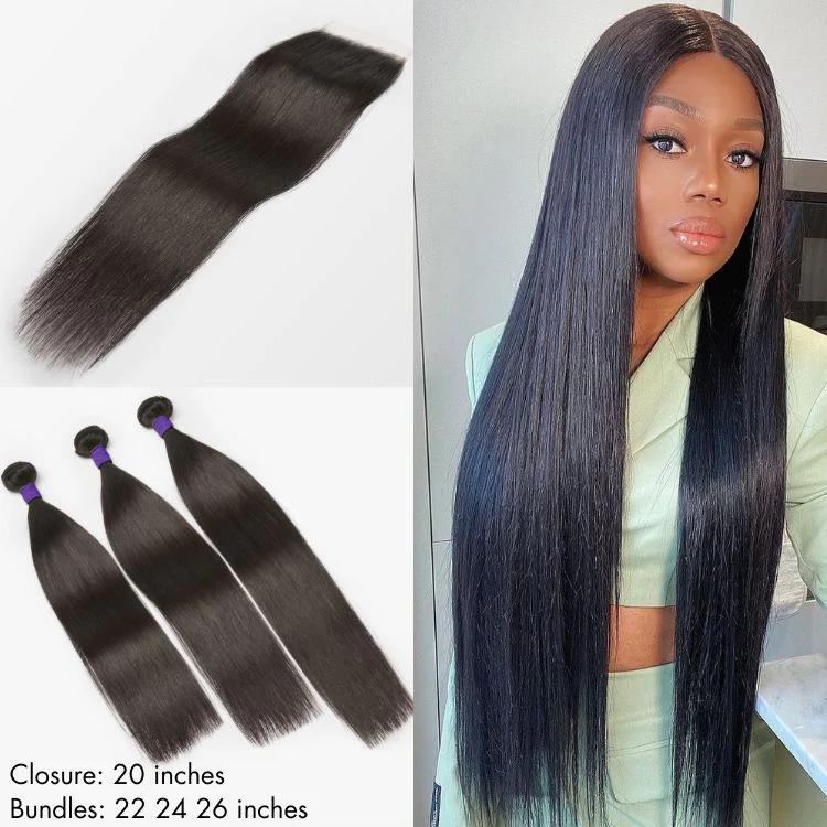 Upgraded Brazilian Hair | 3 Bundles with 5x5 HD Lace Closure Virgin Hair (Straight / Body Wave) - Image 3