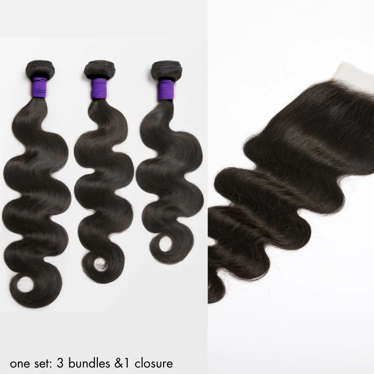 Upgraded Brazilian Hair | 3 Bundles with 5x5 HD Lace Closure Virgin Hair (Straight / Body Wave) - Image 9