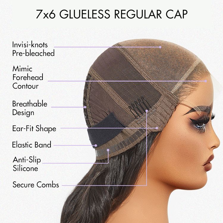 Luvme All-Day Comfort™ Wig 180% Density Honey Golden Blonde Loose Body Wave 7x6 Closure HD Lace Human Hair Wig Pre-Cut Lace - Image 13