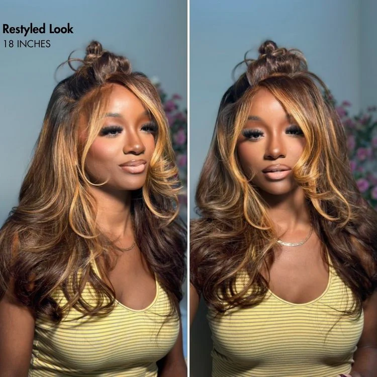 Luvme All-Day Comfort™ Wig 180% Density Honey Golden Blonde Loose Body Wave 7x6 Closure HD Lace Human Hair Wig Pre-Cut Lace - Image 5