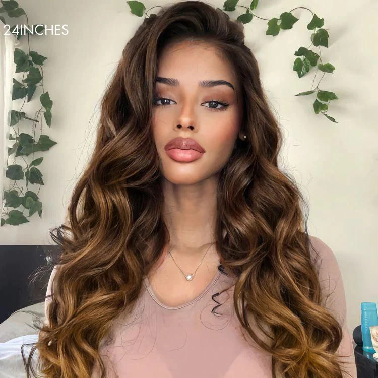Luvme Hair PartingMax Glueless Wig Ombre Brown Loose Body Wave 7x6 Closure HD Lace Wig - US Only - Image 4