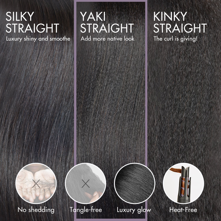 Luvme Hair Yaki Straight 5x5 Closure HD Lace Glueless Long Wig Pre-Cut Lace | Large & Small Cap Size - US Only - Image 5