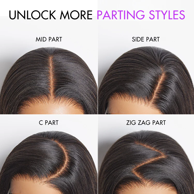 Luvme Hair Yaki Straight 5x5 Closure HD Lace Glueless Long Wig Pre-Cut Lace | Large & Small Cap Size - US Only - Image 7