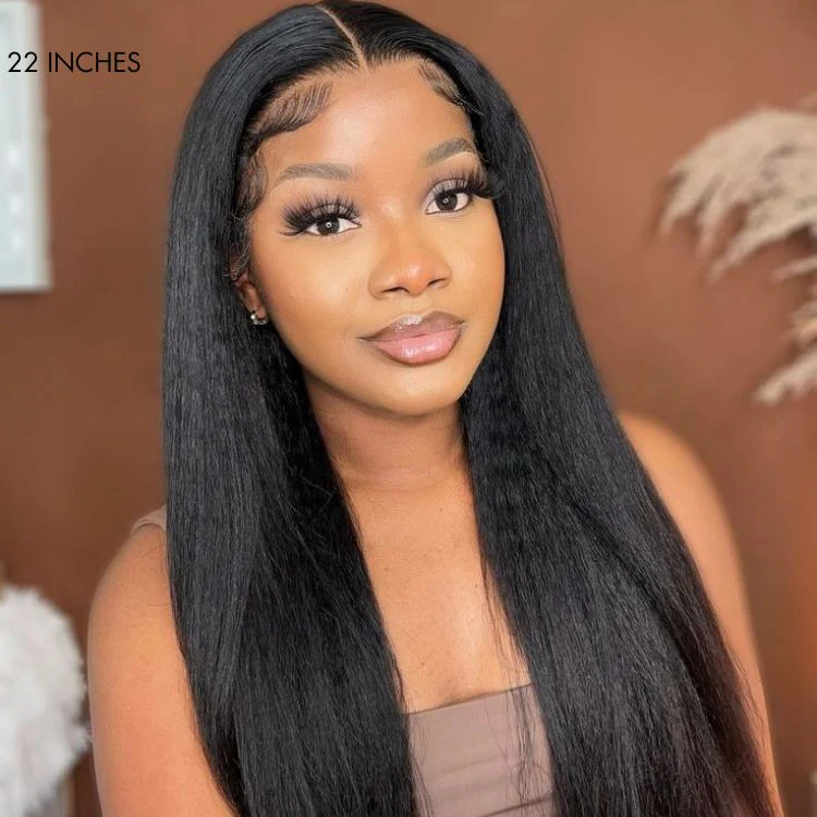 Luvme Hair Yaki Straight 5x5 Closure HD Lace Glueless Long Wig Pre-Cut Lace | Large & Small Cap Size - US Only - Image 8