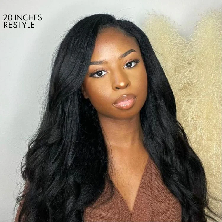 Luvme Hair Yaki Straight 5x5 Closure HD Lace Glueless Long Wig Pre-Cut Lace | Large & Small Cap Size - US Only - Image 9