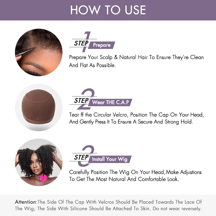 2pcs LUVME Reusable Non-Slip Wig Cap, Wig Gripper for Keeping Wigs Lace Front in Place - Image 8