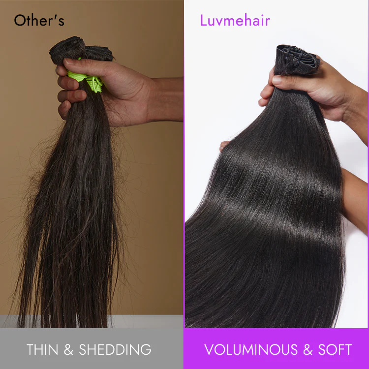 Luvme Too Easy Texture™ Yaki Straight 100% Virgin Human Hair Bundles 1pc / 3pcs - US Only - Image 3