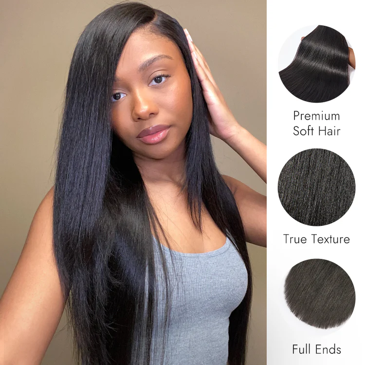 Luvme Too Easy Texture™ Yaki Straight 100% Virgin Human Hair Bundles 1pc / 3pcs - US Only - Image 4