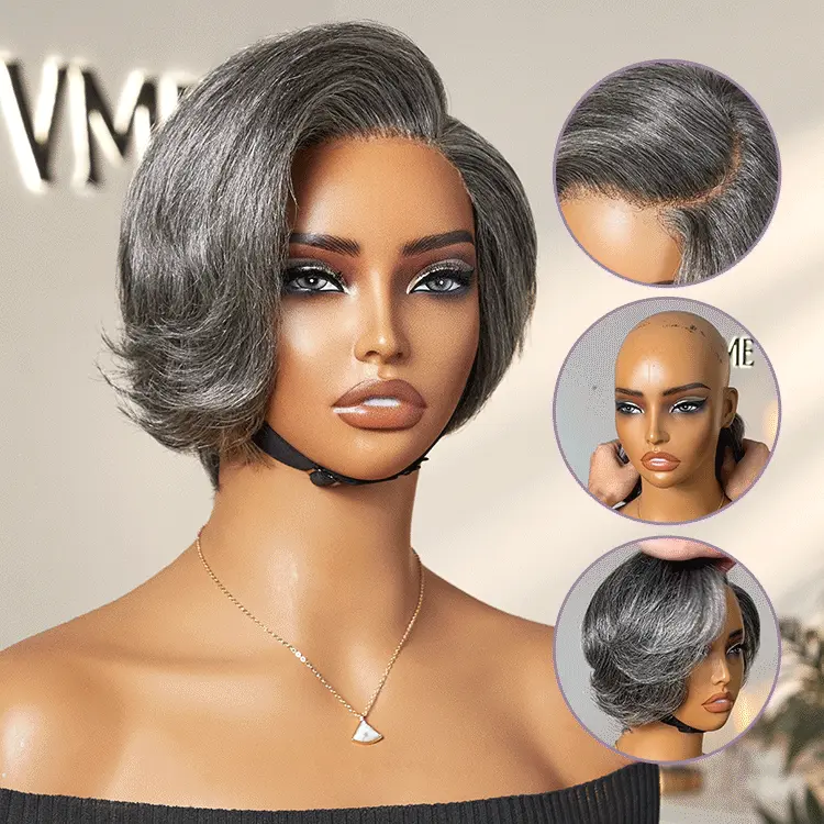 New Customers Only | Affordable Pixie Cut Minimalist HD Lace Glueless Wig Pre-Cut Lace - Image 10