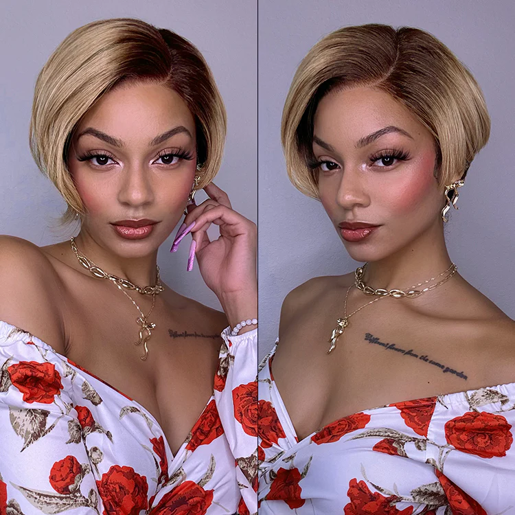 New Customers Only | Affordable Pixie Cut Minimalist HD Lace Glueless Wig Pre-Cut Lace - Image 13