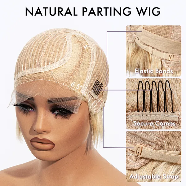 New Customers Only | Affordable Pixie Cut Minimalist HD Lace Glueless Wig Pre-Cut Lace - Image 17