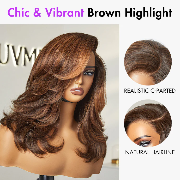 New Customers Only | Effortlessly Chic Layered Haircut Wavy Glueless HD Minimalist Lace Short Wig - Image 11