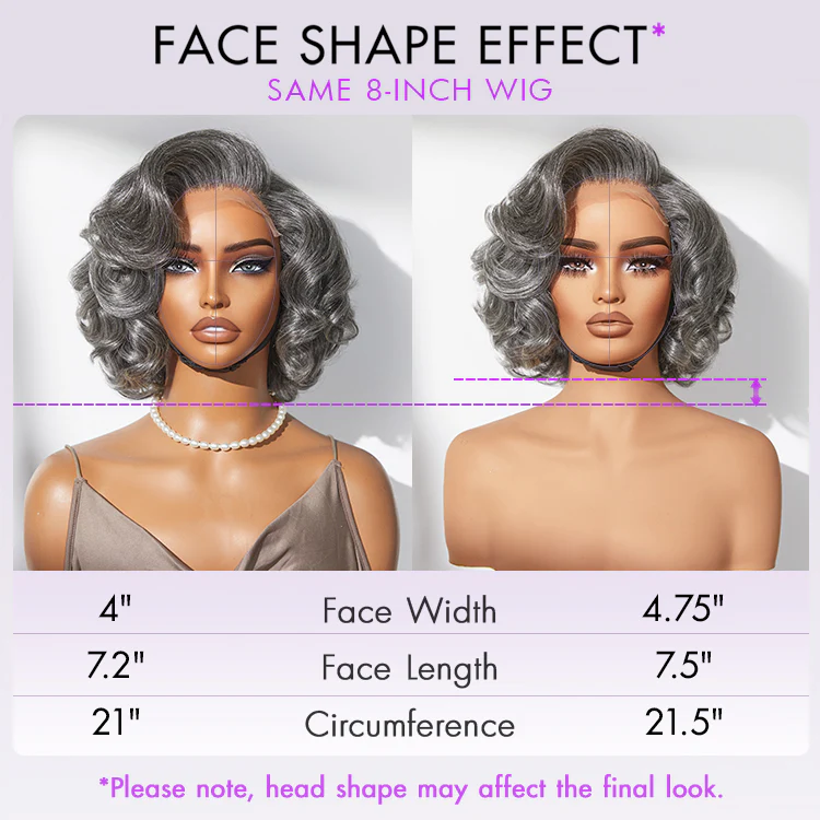 New Customers Only | Mature Boss Salt and Pepper Bouncy Egg Curls Glueless Minimalist HD Lace Grey Wig - Image 11