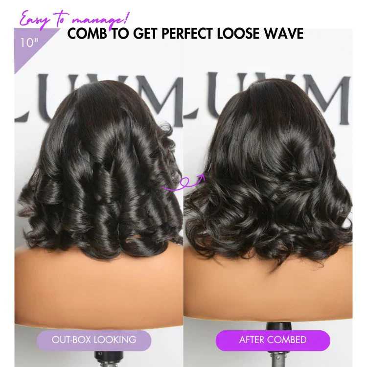 New Customers Only | PreMax Wigs - Honey Blonde Highlight / Natural Black / Ombre Blonde Bouncy Body Wave Glueless 13x4 Frontal Lace Human Hair Wig - Image 13