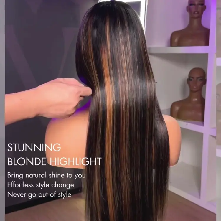 New Customers Only | PreMax Wigs | Super Natural Hairline Silky Straight Glueless 13x4 Frontal Lace Wig Human Hair Pre-Cut Lace - Image 11