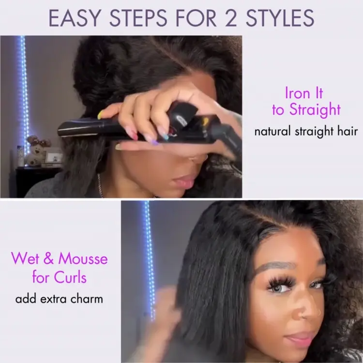 New Customers Only | Wet and Wavy 5x5 Closure Pre-Cut Lace Water Wave Wig Glueless Side Part Human Hair Wig - Image 5