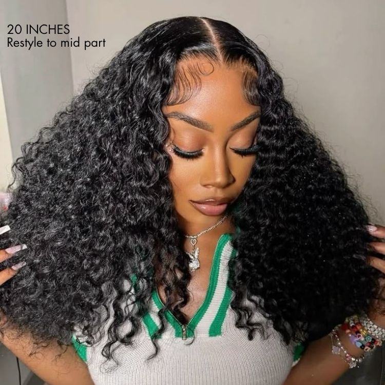 New Customers Only | Wet and Wavy 5x5 Closure Pre-Cut Lace Water Wave Wig Glueless Side Part Human Hair Wig - Image 8